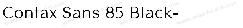 Contax Sans 85 Black字体转换